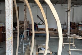 Dům Samorost - dřevěná žebra